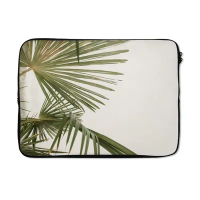Produktbild von MuchoWow® Laptop Hülle 14 ZollPalme - Blätter - Grün Laptoptasche - Laptoptasche - Stoßsicher - Schutzhaube