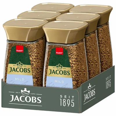 Immagine prodotto di Jacobs Mild, Löslicher Kaffee, Instantkaffee, Löskaffee, Glas, 6 x 200 g