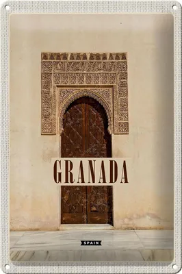 Produktbild von Blechschild Reise 20x30cm Granada Spain Tourismus Poster