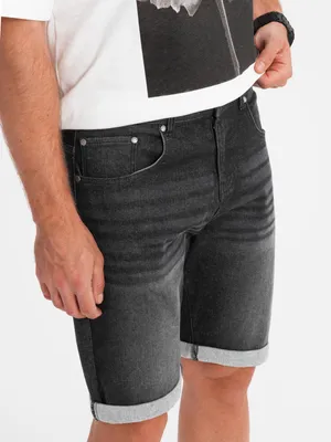 Immagine prodotto di Ombre Clothing Pantaloncini di jeans da uomo Antoniadou nero S