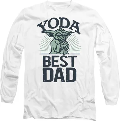 Image de Star Wars - "Yoda Best Dad" T-shirt unie pour homme/femme - Fête des pères TV14643 (XL) (Blanc)