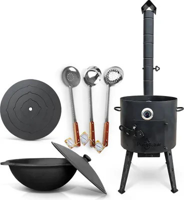 Produktbild von Gusseisen Kazan 12 L Kasan Herdplatte Feuerofen Utschak Ø 40 cm. Учак Учаг Uchag