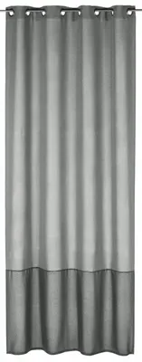Produktbild von Ösenvorhang Dualino meliert mit farbig abgesetztem Sockel hellgrau dunkelgrau 140x255cm