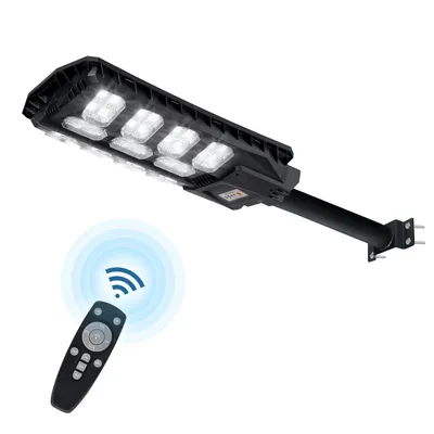Obrázek produktu pro LZQ solární pouliční světlo 400W pouliční světla s detektorem pohybu zahradní solární lampy 1056 LED solární reflektory 8500K studená bílá 3 režimy