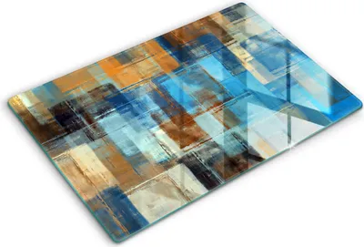 Produktbild von Glasschneideplatte - Herdabdeckplatte - 80x52 cm -Schneidebrett - Spritzschutz -Malerter Hintergrund