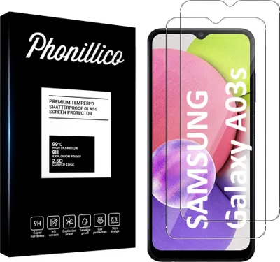 Obrázok produktu pre Tvrdené sklo pre Samsung A03S [2 ks] Screen Protector Film Anti-scratch Glass Resistant Phonillico®