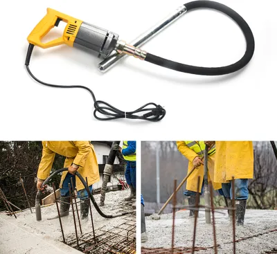 Produktbild von Peviasot Elektro Betonrüttler Flaschenrüttler Rüttelflasche Innenrüttler Elektro Rüttler Ø35mm 1000W + 1.5m Schlauch