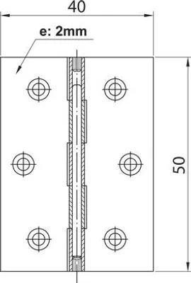 Zdjęcie produktu dla AMIG 1002 Zawias tkany, 50x40, mosiądz lakierowany (4555)