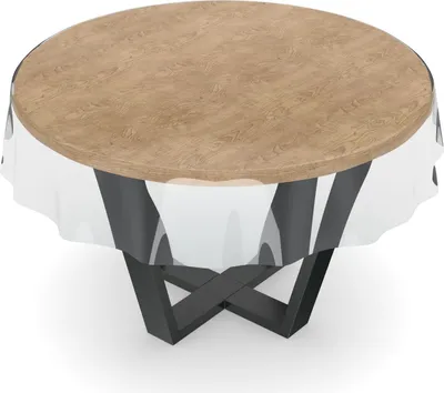 Produktbild von Tischdecke Klara 0,5mm Wachstuch PVC abwaschbar Durchsichtig Transparent Rund 120cm