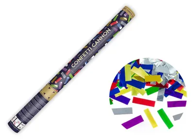 Produktbild von Konfettikanone bunt mix Streifen 60 cm