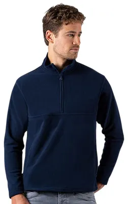 Immagine prodotto di Starworld - Maglia in pile da uomo, con mezza zip LT4242 (S) (blu navy scuro)