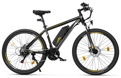 Immagine prodotto di Mountain bike elettrica - U1 26 - Batteria da 36 V 13 Ah (468 Wh) - Autonomia 65 km - Limite di velocità 25 km/h - Ruote da 66 cm - Freni a disco e freno elettrico - Nero