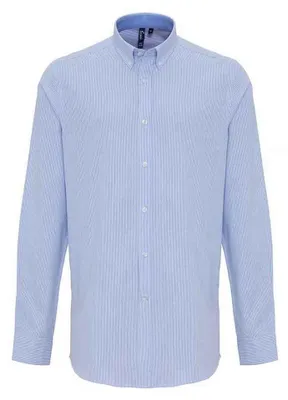 Image de Chemise Premier pour homme LT5416 (49,5 cm) (blanc/bleu foncé)