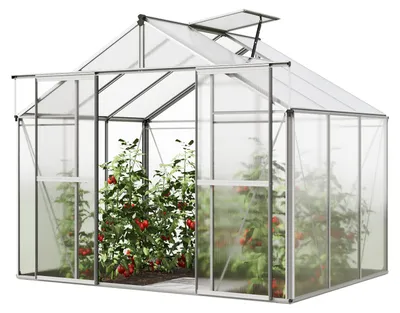 Produktbild von Gewächshaus Orchidee 3 Alu-Rahmen 256x192 cm Polycarbonat Platten