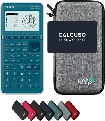 Produktbild von Casio fx-7400GIII inkl. WYNGS Schutztasche Hellgrau - Grafikrechner - Basic Set