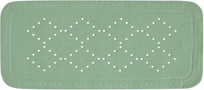 Produktbild von Spirella Duschmatte Badematte Badewannenmatte Badewanneneinlage antibakteriell rutschfest mit Saugnäpfen - Alaska Basil Grün - ca. 36 x 91 cm