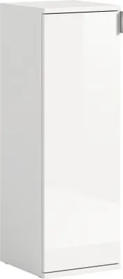 Image de Meuble de rangement BODITE – 1 porte – Blanc laqué – Compact et moderne