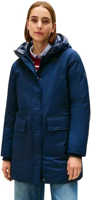 Produktbild von Tommy Hilfiger Damen Parka Padded Nylon mit Kapuze, Blau (Dark Night Navy), S