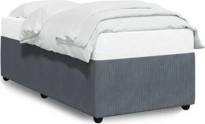 Immagine prodotto di vidaXL Struttura letto senza materasso grigio scuro 90x200 cm velluto