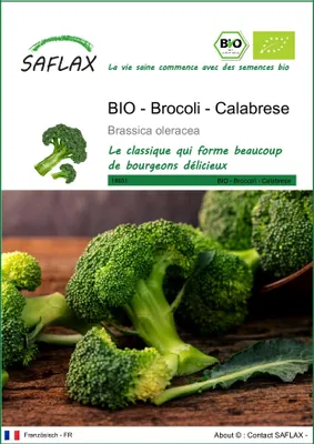 Image de SAFLAX -- Brocoli - Calabrese - 100 graines - Brassica