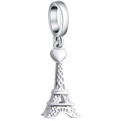Produktbild von PANDACHARMS Pariser Eiffelturm Charm Anhänger, 925er Sterling Silber, passt zu Pandora