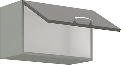 Obrázek produktu pro Horní uzavřená kuchyňská skříňka 60 cm GENJI 1 - šedá / lesklá bílá