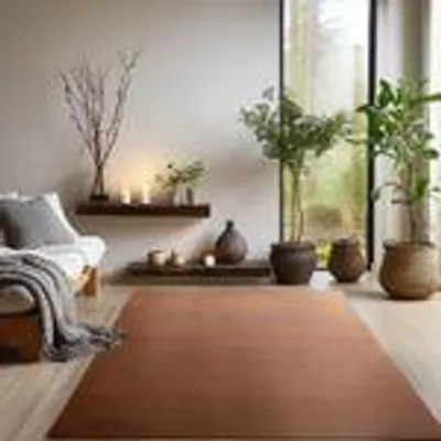 Produktbild von Teppich Wohnzimmer Schlafzimmer Esszimmer Läufer Flur Flauschiger Teppich Waschbar Rutschfest Soft Weicher Farbe: Braun Größe : 140 x 200 cm