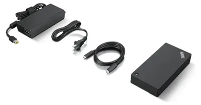 Produktbild von Lenovo ThinkPad Universal USB-C, Kabelgebunden, USB 3.2 Gen 1 (3.1 Gen 1) Type-C, 10,100,1000 Mbit/s, Schwarz, 4K Ultra HD, 3840 x 2160 Pixel