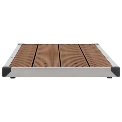 Immagine prodotto di vidaXL Piatto doccia da giardino in acciaio inox WPC 110 x 62 cm Marrone