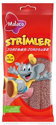 Produktbild von Malaco Strimler Jordbær 80g