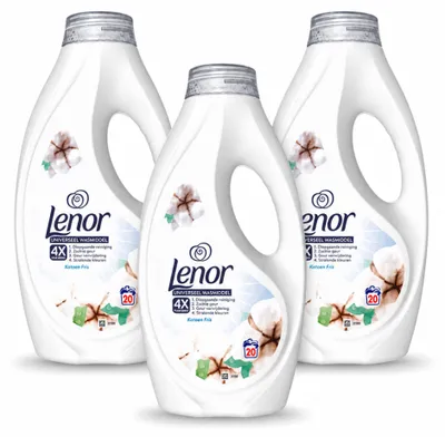 Produktbild von 3 x Lenor Flüssigwaschmittel Baumwollfrische - 900 ml - Vorteilspackung - 3 Stücke
