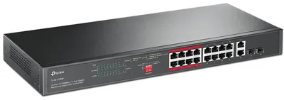 Produktbild von TP-Link TL-SL1218MP, Unmanaged, Fast Ethernet (10/100), Power over Ethernet (PoE), Rack-Einbau