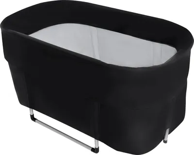 Produktbild von Tragbare Badewanne - Faltbare freistehende Wanne - 6-schichtige Isolierung - 115×57×55 cm - Für Erwachsene bis 1,9 m - Mit Aufbewahrungstasche - Schwarz