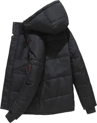 Produktbild von Herbst und Winter neue Herren jacke Mode lang ärmel ige Wärme verdickt Kapuzen mantel einfarbig hochwertige Reiß verschluss Mantel