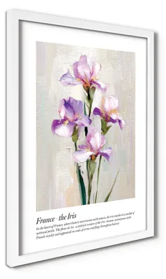 Image de Tableau sur toile, Iris rose, 30x40 cm. Décoration murale florale moderne et élégante, idéale pour le salon, la chambre, le bureau ou le couloir. Parfait comme cadeau, pour une touche de style et de décoration