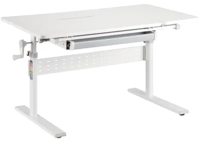 Produktbild von Toboli Kinderschreibtisch verstellbar 100 x 60 cm, mitwachsender Schreibtisch für Kinder neigungs-/höhenverstellbar mit Schublade
