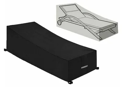 Produktbild von Schutzhülle, wasserdicht, winddicht, UV-beständig, 210D Oxford-Gewebe, für Sonnenliegen/Deckstühle (210 x 75 x 40/80 cm) – Schwarz