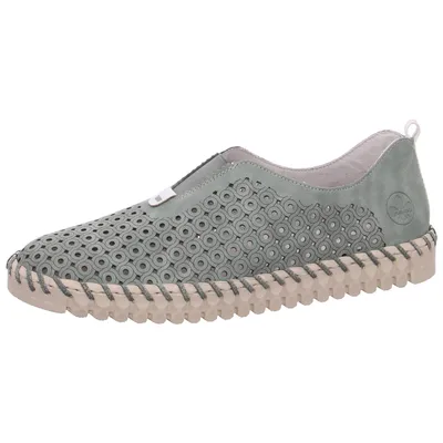Produktbild von Rieker Damen Halbschuh Slipper sommerlich N1963, Größe:39 EU, Farbe:Grün