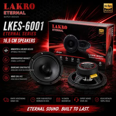 Productafbeelding van LKES-6001 - 16.5 CM - LAKRO - 60 watt RMS - Coaxiaal