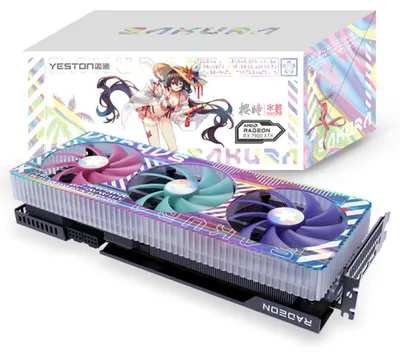 Produktbild von Yeston RX7900XT-24GD6 Sugar YA Grafikkarte 24G/384bit/GDDR6 Speicher 2270-2500MHz Kernfrequenz mit Dual-Kugel-Luefter mit Light HD+DP*3 Ausgangsanschluessen