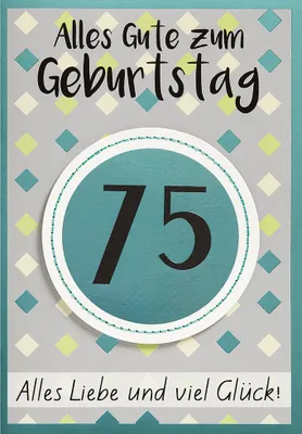 Produktbild von A  75 Geburtstag  Glückwunschkarte im Format 116 x 166 cm mit Briefums
