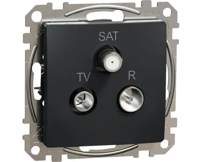 Zdjęcie produktu dla Gniazdo antenowe Schneider Electric SEDNA SDD114481 TV/R/SAT 4dB antracyt