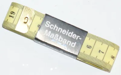 Schneidermaßband 150 cm, gelb, 2 cm breit