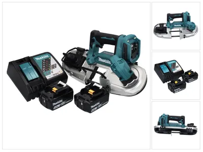 Immagine prodotto di Makita DPB 183 RM Sega a nastro a batteria 18V 66mm + 2x Batterie 4,0 Ah + Caricabatterie
