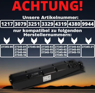 Produktbild von Bulls E-Bike Akku Rahmenversion Evo Brose Unterrohr - 36V 17,5Ah (650Wh) 27345-00