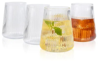 Imagen del producto de Juego de 4 vasos de plástico Tritan para vino, de 355 ml, ideales para uso doméstico y en campamentos