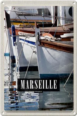 Produktbild von Blechschild Reise 20x30cm Marseille France Meer Urlaub