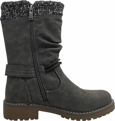 Imagen del producto de Zapatos para mujer de la marca Tom Tailor, tipo bota con cremallera, color gris, para uso casual
