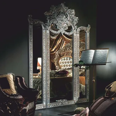 Produktbild von Casa Padrino Luxus Barock Standspiegel Silber 230 x H. 260 cm -  Italy