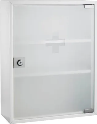 Zdjęcie produktu dla ALCO 862 ALCO Verbandschr. weiß Glastür